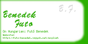 benedek futo business card
