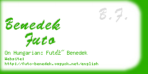 benedek futo business card